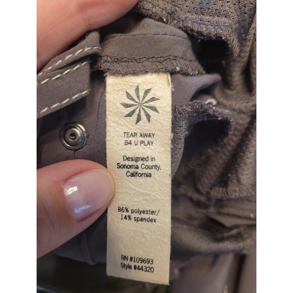 Athleta Tear Away Capri Pants Brown Size 4 Stretch Activewear EUC - Picture 7 of 10